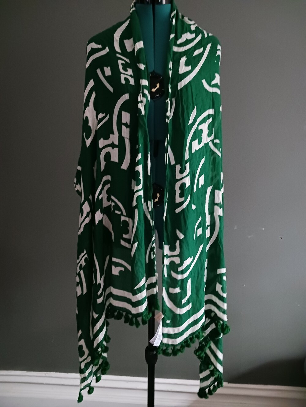 Tory Burch Demi Logo Tassel  Scarf, Wrap